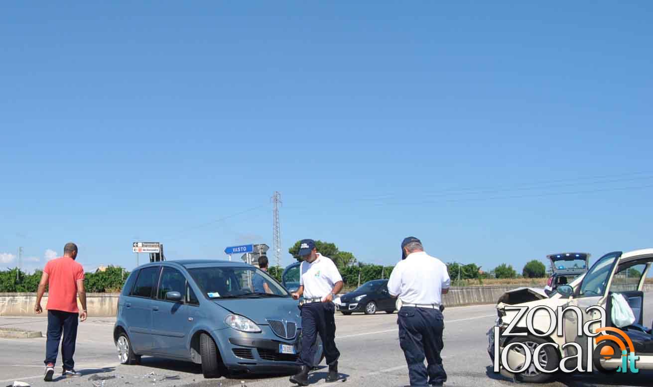 Le auto coinvolte nell'incidente