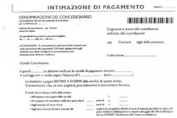 intimazione di pagamento h