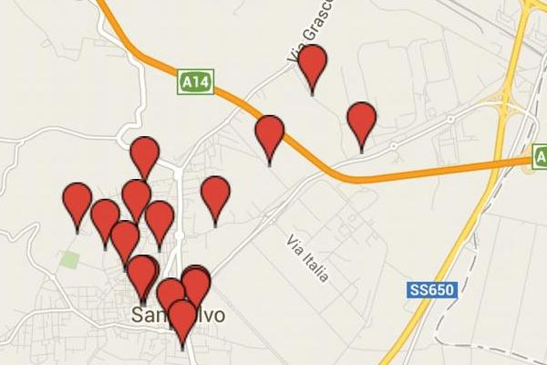 mappa incendi san salvo h