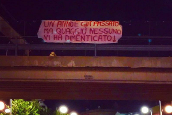 striscione andrea marinelli domenico castrignano h