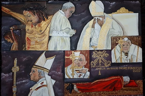 corti cinzia quadro papa francesco h