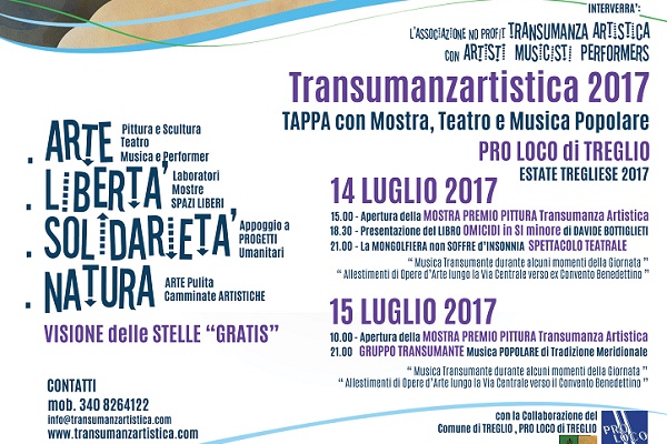 Evento TREGLIO 14 e 15 Luglio 2017 h