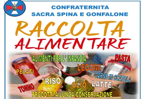 locandina raccolta alimentare confraternita h