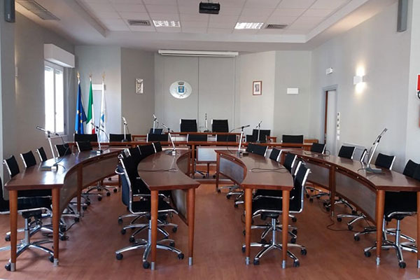 L'Aula consiliare del Comune di San Salvo