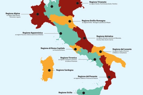 mappa nuove regioni h